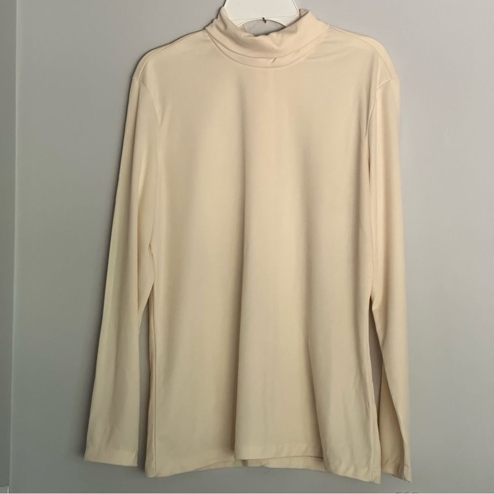 Ship’nShore NWT Vintage Womens Turtleneck set of 2 Cream & Eggplant Sz L